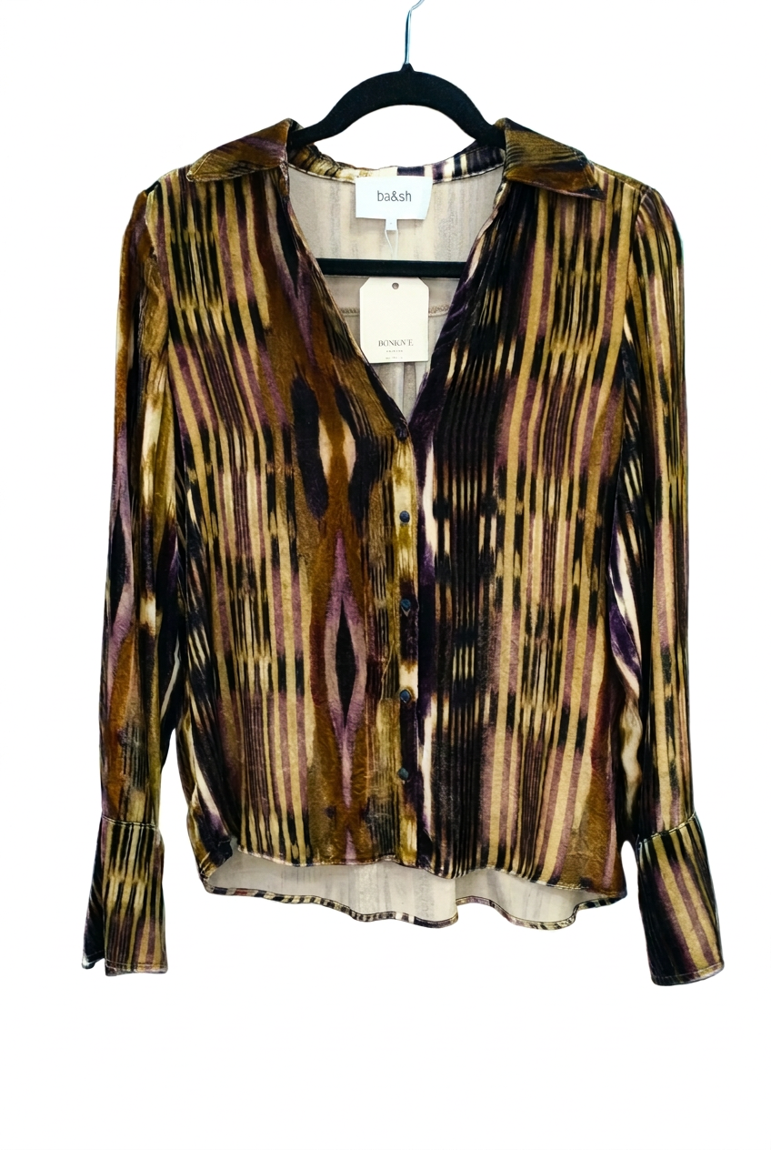 PRE OWNED Ba&sh  Print Blouse