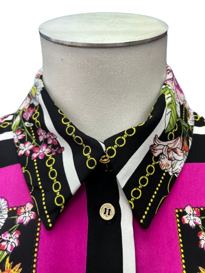 PRE OWNED Joseph Ribkoff Stripe and Floral Blouse
