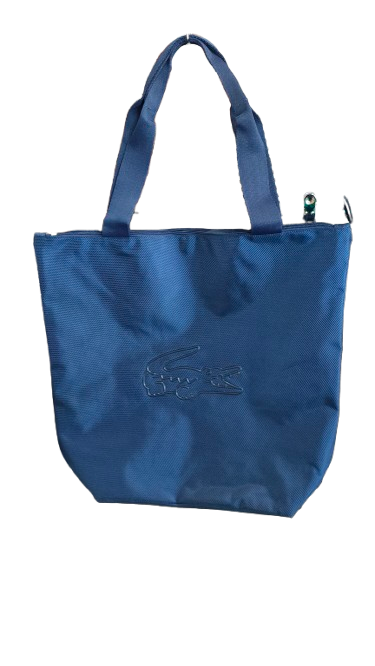 PRE OWNED Lacoste Blue Fabric Tote