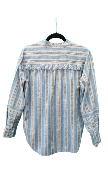 PRE OWNED Madly Sweetly by Loobies Story Stripe Top - Blue and Beige