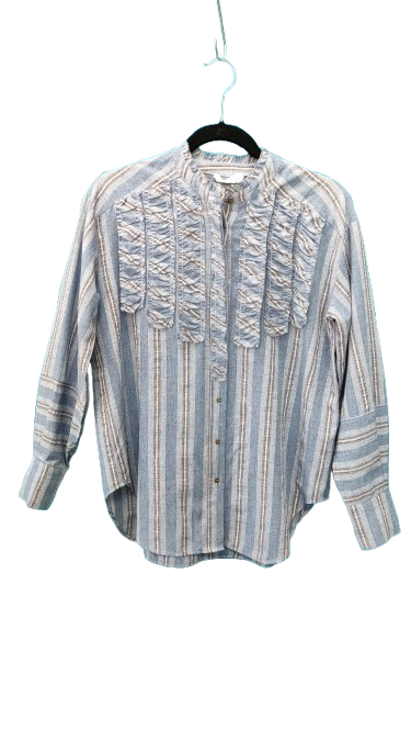 PRE OWNED Madly Sweetly by Loobies Story Stripe Top - Blue and Beige