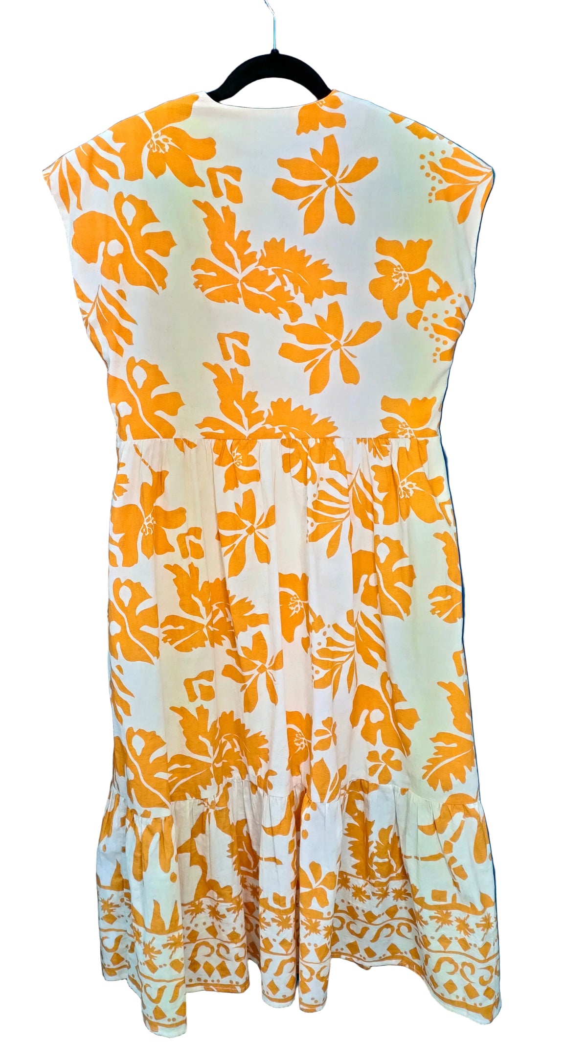 PRE OWNED Maye Mustard Floral Cotton Dress