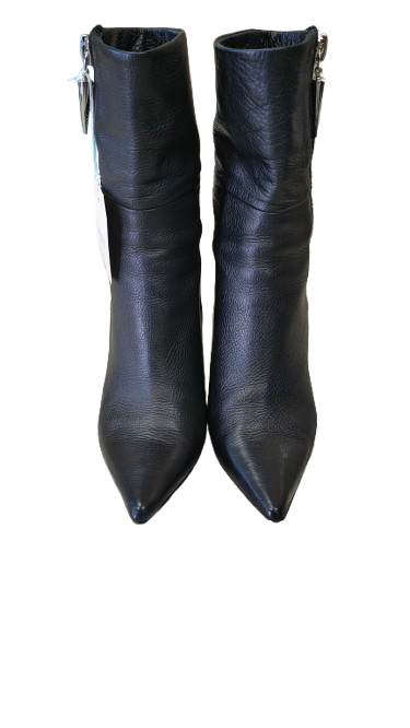 PRE OWNED Mi Piaci mid-calf Stiletto Boots - Black
