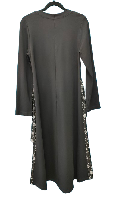 PRE OWNED Obi Dress - Black with patterned funky side panels