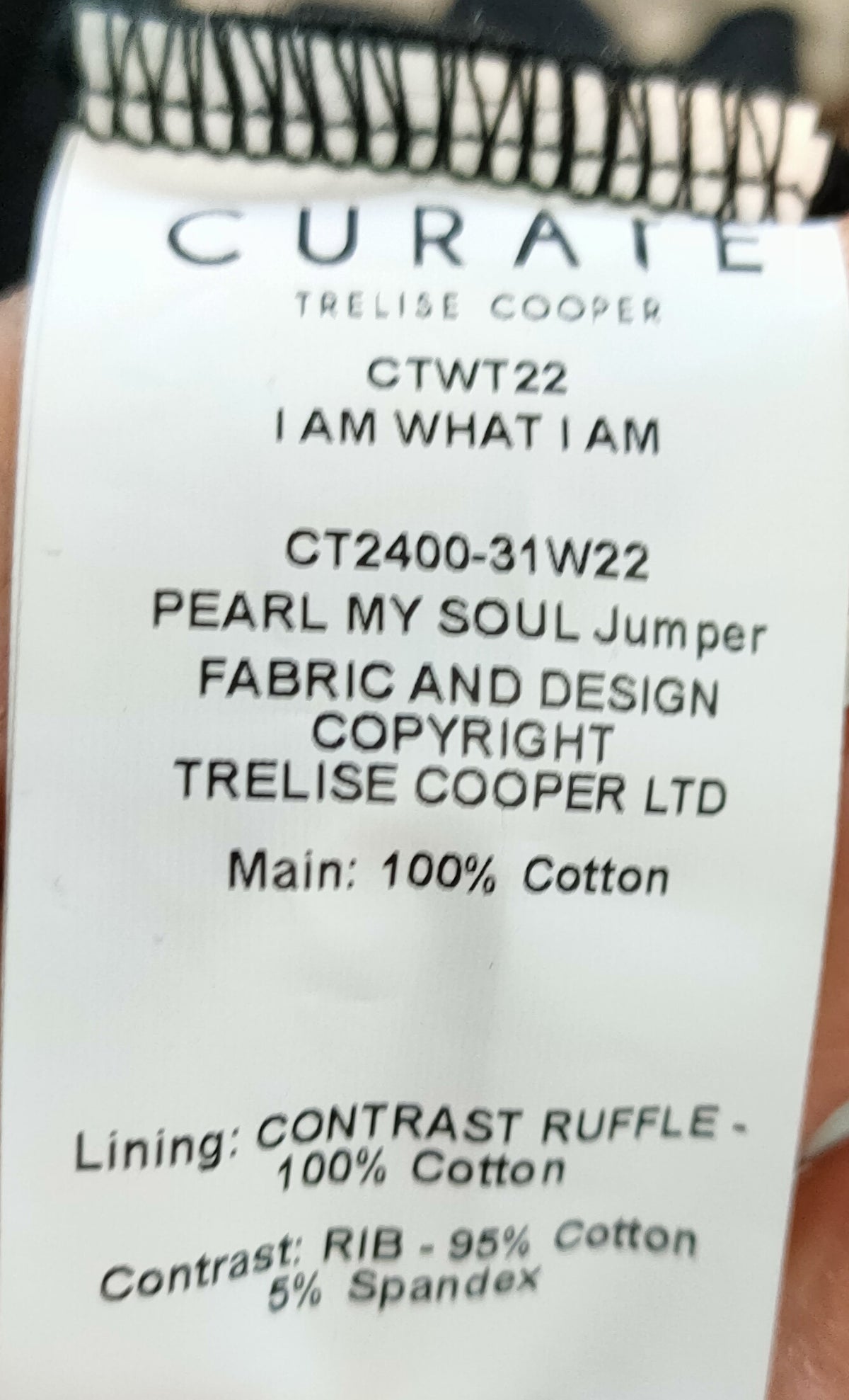PRE OWNED Curate by Trelise Cooper "Pearl My Soul"  Top - Black