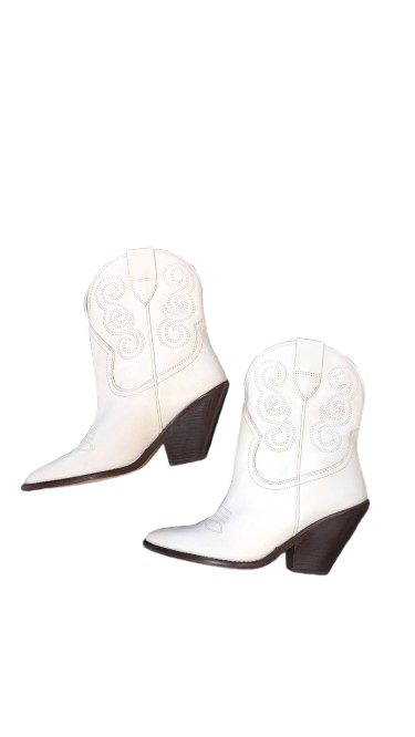 PRE OWNED Seed Heritage Cowboy Boots - Cream