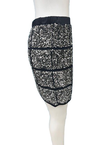 PRE OWNED Coop by Trelise Cooper Silver Sequin Skirt