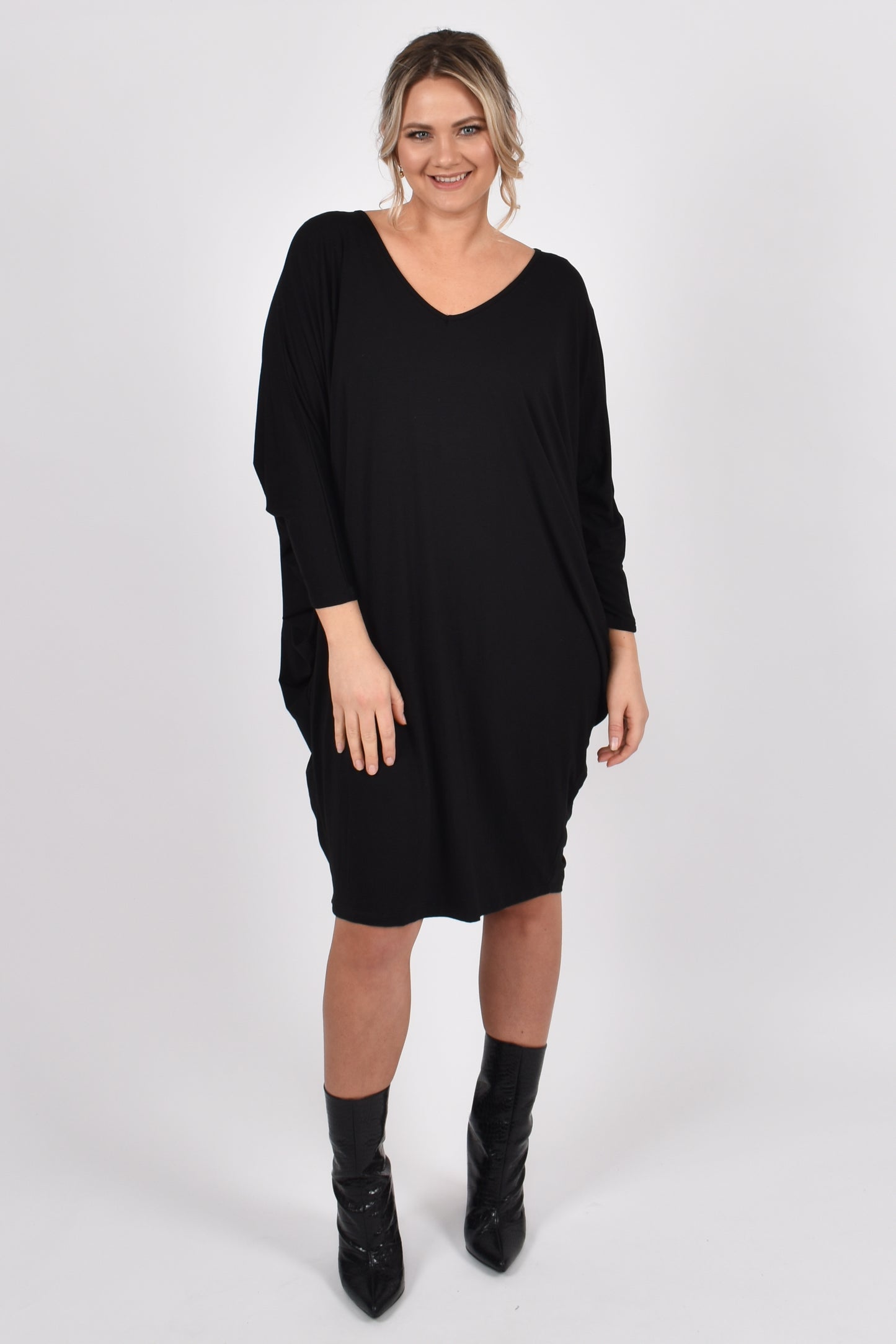 PQ Collection Long Sleeve Miracle Dress in Black