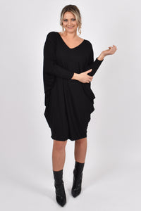 PQ Collection Long Sleeve Miracle Dress in Black