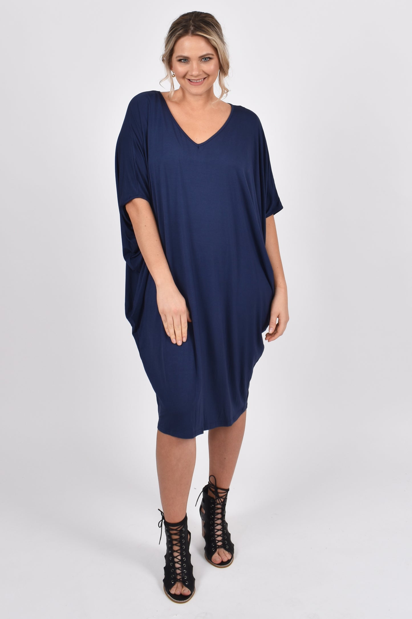 PQ Collection Miracle Dress in Navy
