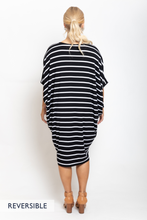 Load image into Gallery viewer, PQ Collection Miracle Dress in Black &amp; White Stripe
